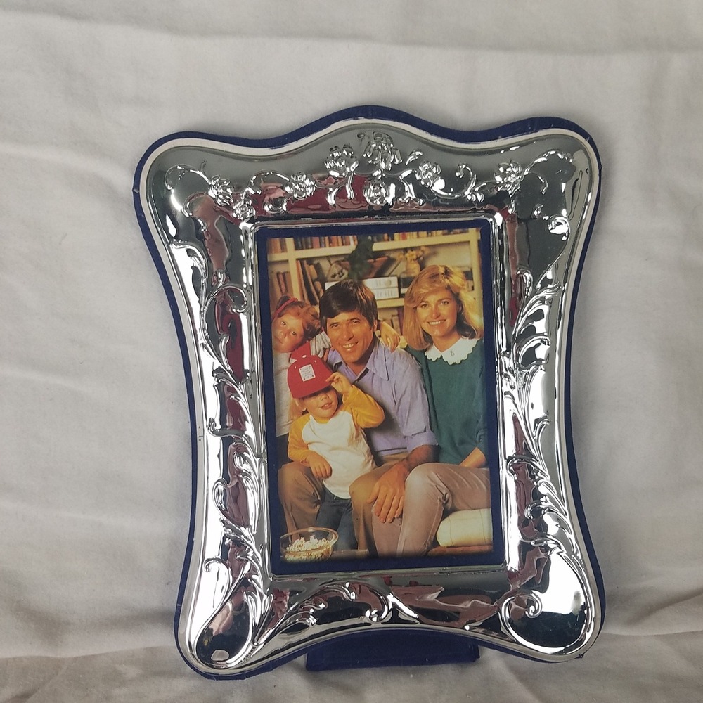 Godinger Silver Photo Frame 3.5x5 Silverplated New Ornate Floral Scroll vintage